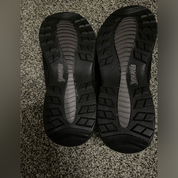 Ryka Black Fuzzy Lined Slip On Mule Clogs Slippers 10 - Picture 3 of 6